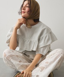 Crisp | front frill puff blouse / フロントフリルパフブラウス(シャツ/ブラウス)