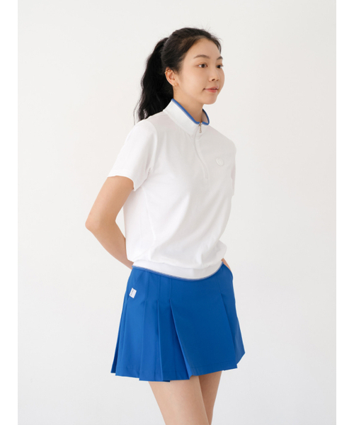 NITINA(ニティナ)の「エアロフィット ハーフジップ半袖Tシャツ WH(Tシャツ/カットソー・レディース・ホワイト・SMALL/MEDIUM)」の3枚目の写真