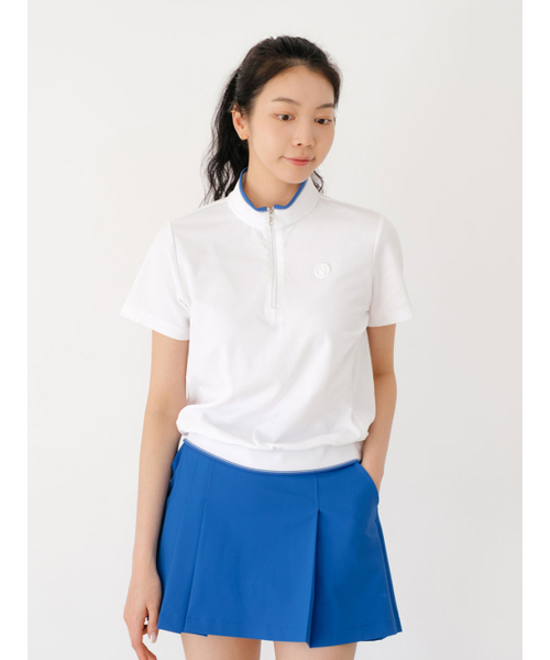 NITINA(ニティナ)の「エアロフィット ハーフジップ半袖Tシャツ WH(Tシャツ/カットソー・レディース・ホワイト・SMALL/MEDIUM)」の4枚目の写真