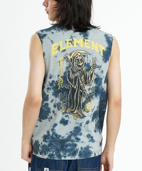 ELEMENT(エレメント)の「ELEMENT メンズ TIMBER RIP NO SLEEVE Tシャツ 【2026年夏モデル】(Tシャツ/カットソー・メンズ・ホワイト/ブラック系その他/ブラック・MEDIUM/X-LARGE/LARGE)」の3枚目の写真