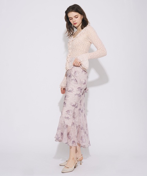 ME COUTURE(ミークチュール)の「Violetteラメシフォンスカート(スカート・レディース・ブラウン/ベビーピンク/アイボリー・1/0)」の10枚目の写真