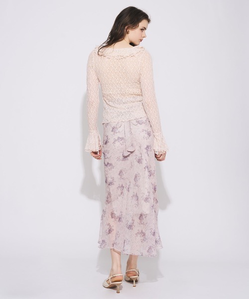 ME COUTURE(ミークチュール)の「Violetteラメシフォンスカート(スカート・レディース・ブラウン/ベビーピンク/アイボリー・1/0)」の11枚目の写真