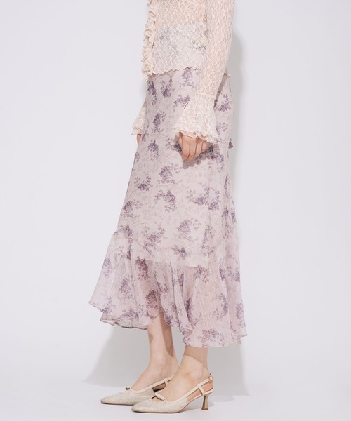ME COUTURE(ミークチュール)の「Violetteラメシフォンスカート(スカート・レディース・ブラウン/ベビーピンク/アイボリー・1/0)」の13枚目の写真
