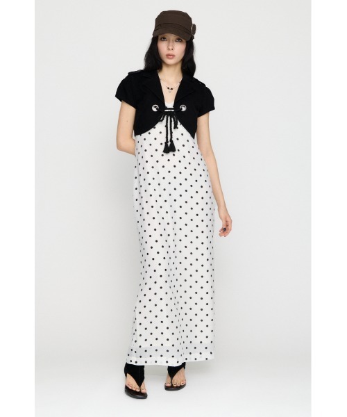 LAGUA GEM(ラグアジェム)の「HALTER NECK DOT ワンピース(ワンピース・レディース・ホワイト/ブラック・SMALL/MEDIUM)」の2枚目の写真
