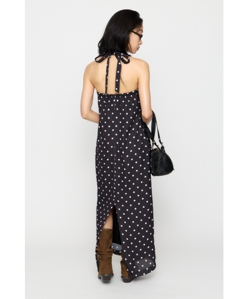 LAGUA GEM(ラグアジェム)の「HALTER NECK DOT ワンピース(ワンピース・レディース・ホワイト/ブラック・SMALL/MEDIUM)」の4枚目の写真