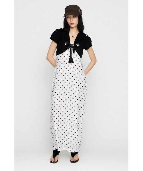 LAGUA GEM(ラグアジェム)の「HALTER NECK DOT ワンピース(ワンピース・レディース・ホワイト/ブラック・SMALL/MEDIUM)」の5枚目の写真