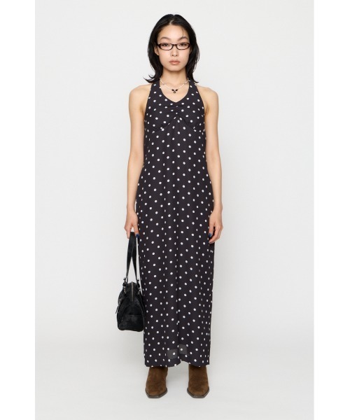LAGUA GEM(ラグアジェム)の「HALTER NECK DOT ワンピース(ワンピース・レディース・ホワイト/ブラック・SMALL/MEDIUM)」の3枚目の写真