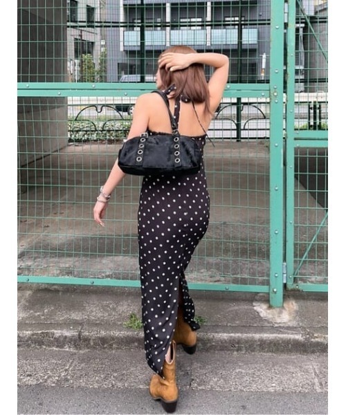 LAGUA GEM(ラグアジェム)の「HALTER NECK DOT ワンピース(ワンピース・レディース・ホワイト/ブラック・SMALL/MEDIUM)」の14枚目の写真