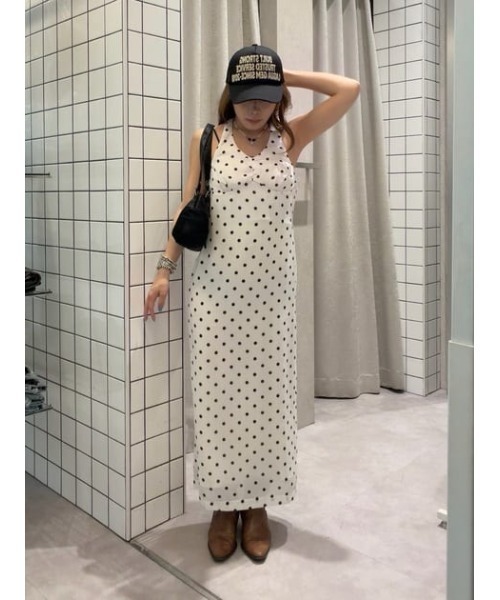 LAGUA GEM(ラグアジェム)の「HALTER NECK DOT ワンピース(ワンピース・レディース・ホワイト/ブラック・SMALL/MEDIUM)」の18枚目の写真