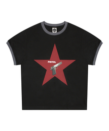 GLACK（グラック）の「GT122ピストルスターリンガーTシャツ（BLACK）（Tシャツ/カットソー）」