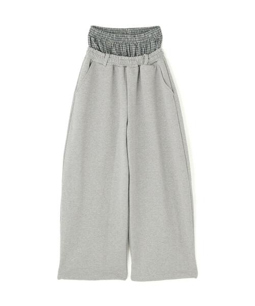 SIS（エスアイエス）の「SIS/エスアイエス/Layered Sweat Pants（スウェットパンツ・レディース・グレー/ブラック・F）」の2枚目の写真