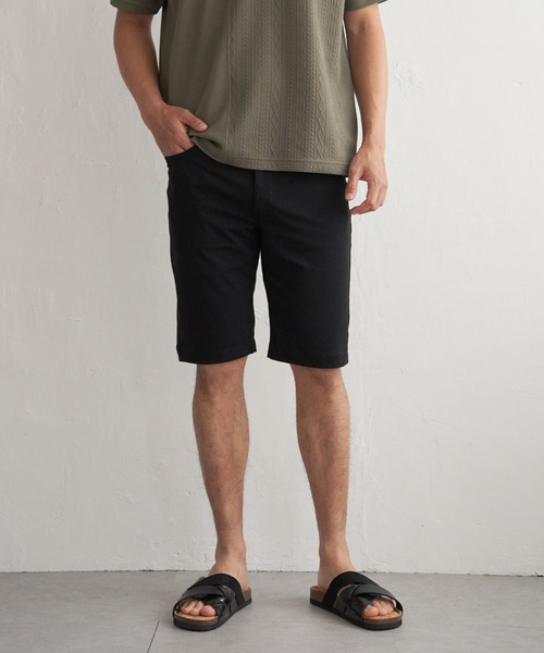 ikka(イッカ)の「【接触冷感】GOKU楽パンツ EASY STRETCH 冷感5Pショート(その他パンツ・メンズ・ブラウン/ホワイト/ブラック/セージグリーン/ベージュ/ネイビー・S/XL/L/M)」の3枚目の写真