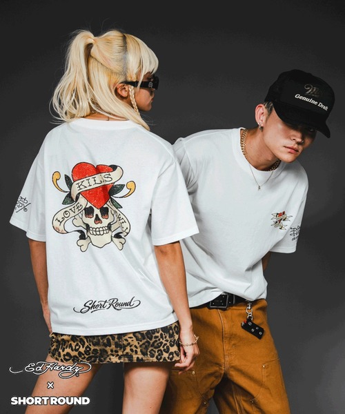 SHORT ROUND/ Ed HardyグラフィックT（Tシャツ/カットソー）｜SHORT