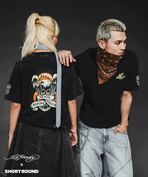 SHORT ROUND(ショートラウンド)の「SHORT ROUND/ Ed HardyグラフィックT(Tシャツ/カットソー・メンズ・その他1/その他4/その他2/その他3・MEDIUM/LARGE)」の4枚目の写真