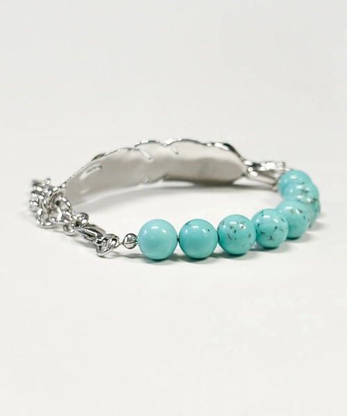 TMT(ティーエムティー)の「BRACELET(FEATHER)(ネックレス・メンズ・ブラック/ターコイズブルー/レッド・FREE)」の9枚目の写真