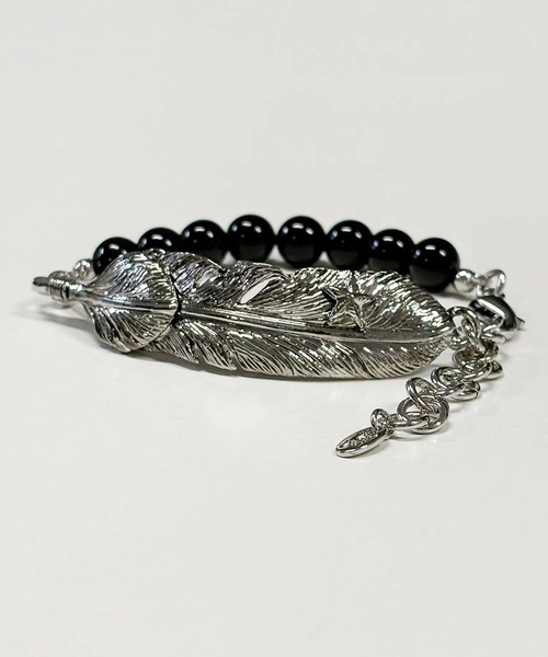 TMT(ティーエムティー)の「BRACELET(FEATHER)(ネックレス・メンズ・ブラック/ターコイズブルー/レッド・FREE)」の4枚目の写真