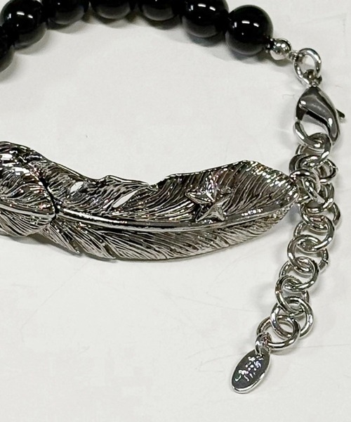TMT(ティーエムティー)の「BRACELET(FEATHER)(ネックレス・メンズ・ブラック/ターコイズブルー/レッド・FREE)」の5枚目の写真