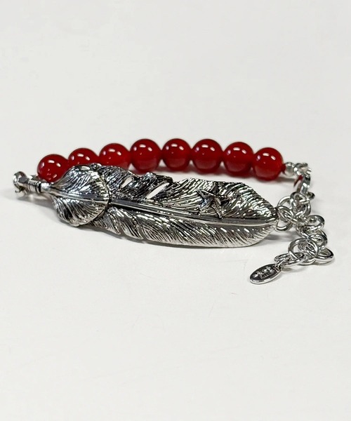 TMT(ティーエムティー)の「BRACELET(FEATHER)(ネックレス・メンズ・ブラック/ターコイズブルー/レッド・FREE)」の10枚目の写真