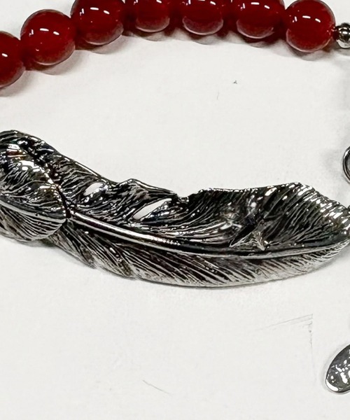 TMT(ティーエムティー)の「BRACELET(FEATHER)(ネックレス・メンズ・ブラック/ターコイズブルー/レッド・FREE)」の11枚目の写真