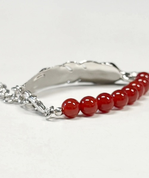 TMT(ティーエムティー)の「BRACELET(FEATHER)(ネックレス・メンズ・ブラック/ターコイズブルー/レッド・FREE)」の12枚目の写真