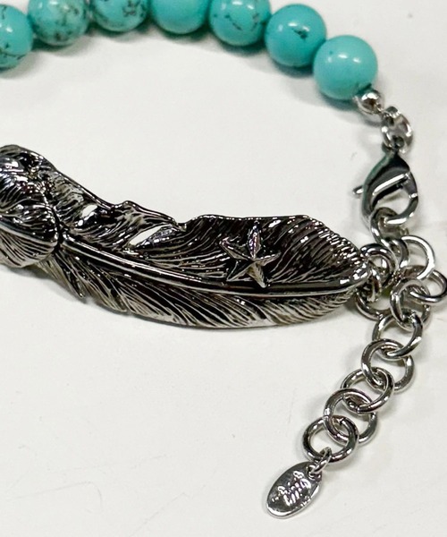 TMT(ティーエムティー)の「BRACELET(FEATHER)(ネックレス・メンズ・ブラック/ターコイズブルー/レッド・FREE)」の8枚目の写真