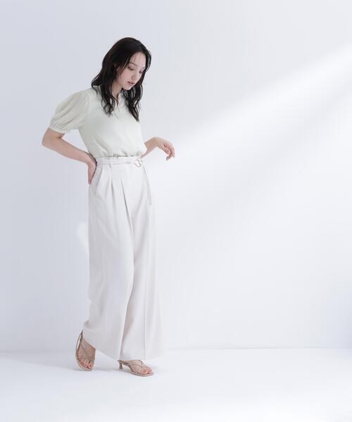 NATURAL BEAUTY BASIC(ナチュラルビューティーベーシック)の「ラインパール楊柳ブラウス(シャツ/ブラウス・レディース・ネイビー/ライトグリーン/オフホワイト・SMALL/MEDIUM)」の17枚目の写真