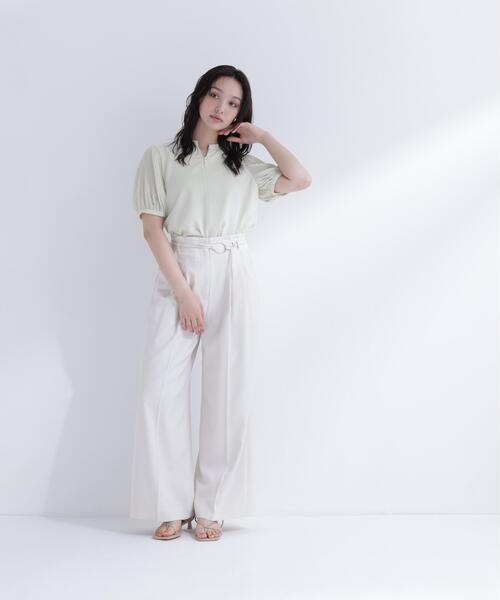 NATURAL BEAUTY BASIC(ナチュラルビューティーベーシック)の「ラインパール楊柳ブラウス(シャツ/ブラウス・レディース・ネイビー/ライトグリーン/オフホワイト・SMALL/MEDIUM)」の19枚目の写真