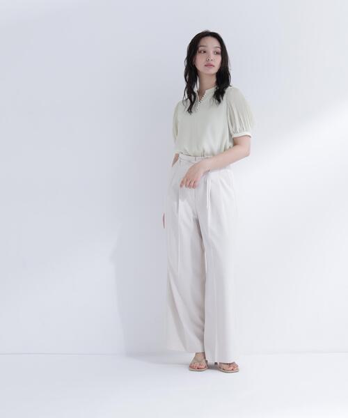 NATURAL BEAUTY BASIC(ナチュラルビューティーベーシック)の「ラインパール楊柳ブラウス(シャツ/ブラウス・レディース・ネイビー/ライトグリーン/オフホワイト・SMALL/MEDIUM)」の21枚目の写真