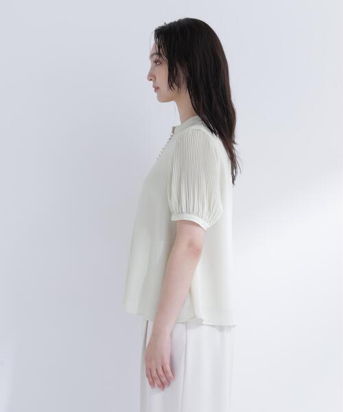 NATURAL BEAUTY BASIC(ナチュラルビューティーベーシック)の「ラインパール楊柳ブラウス(シャツ/ブラウス・レディース・ネイビー/ライトグリーン/オフホワイト・SMALL/MEDIUM)」の22枚目の写真