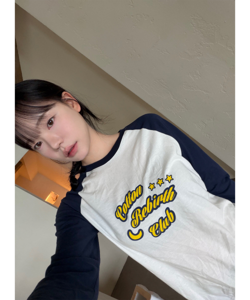 COTTONREBIRTHCLUB(コットンリバースクラブ)の「ムーンスターラグランTシャツ(ネイビー)(Tシャツ/カットソー・レディース・その他・FREE)」の10枚目の写真