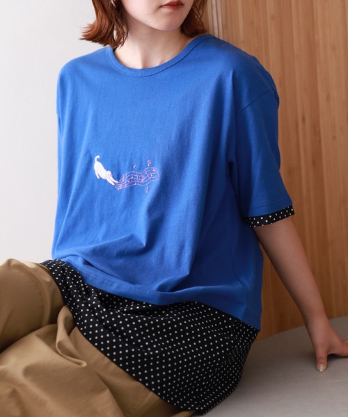 Emago(イマゴ)の「EMAGO ねこミュージック刺繍チュニック(その他トップス・レディース・アイボリー・FREE)」の15枚目の写真
