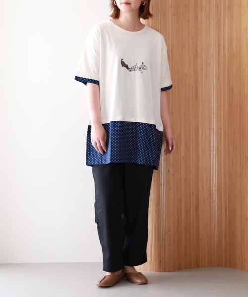 Emago(イマゴ)の「EMAGO ねこミュージック刺繍チュニック(その他トップス・レディース・アイボリー・FREE)」の7枚目の写真