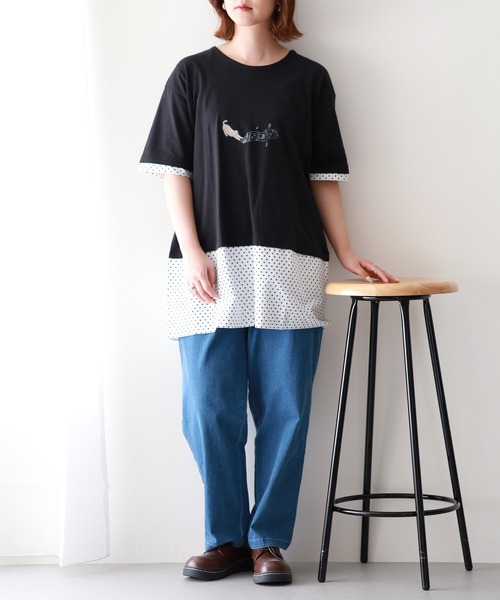 Emago(イマゴ)の「EMAGO ねこミュージック刺繍チュニック(その他トップス・レディース・アイボリー・FREE)」の13枚目の写真