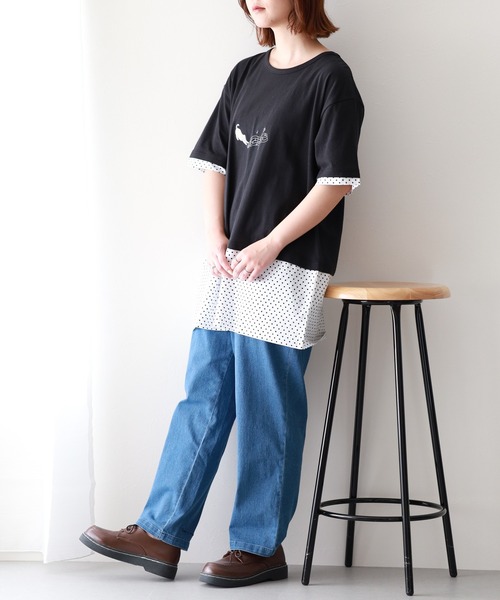 Emago(イマゴ)の「EMAGO ねこミュージック刺繍チュニック(その他トップス・レディース・アイボリー・FREE)」の14枚目の写真