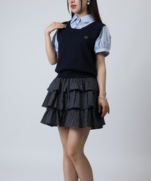 HOOK for girls ニットベスト×半袖シャツ レイヤードライクトップス (SS)