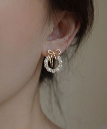 YU-KA:リボンリーフイヤリング Ribbon Leaf Earrings