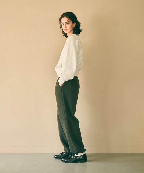 kha:ki(カーキ)の「「KHA:KI / カーキ」FREECE STRAIGHT PANTS(その他パンツ・レディース・グリーン/オリーブ/ブラック/アッシュグレー・1/2)」の7枚目の写真