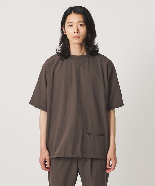 UNITED ARROWS（ユナイテッドアローズ）の「DotAir ドットエア ヘムコード クルーネック Tシャツ 吸水速乾 タテストレッチ（Tシャツ/カットソー・メンズ・ダークブラウン/ブラック・L/M/XL/S）」の5枚目の写真