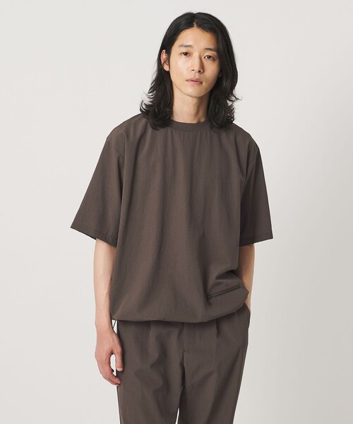 UNITED ARROWS（ユナイテッドアローズ）の「DotAir ドットエア ヘムコード クルーネック Tシャツ 吸水速乾 タテストレッチ（Tシャツ/カットソー・メンズ・ダークブラウン/ブラック・L/M/XL/S）」の6枚目の写真