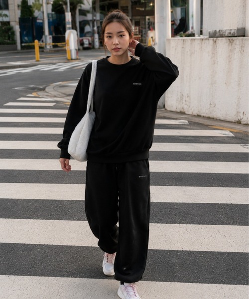boemy(ボエミー)の「ワンポイント ロゴスウェット 上下セット(スウェット・レディース・グレー/ブラック・M/L/XL)」の3枚目の写真