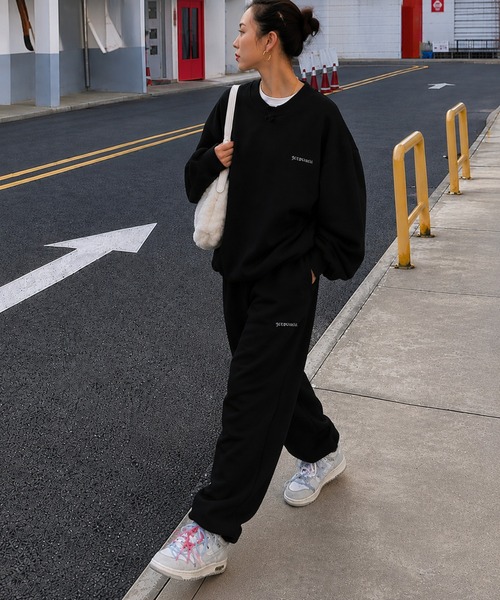 boemy(ボエミー)の「ワンポイント ロゴスウェット 上下セット(スウェット・レディース・グレー/ブラック・M/L/XL)」の6枚目の写真