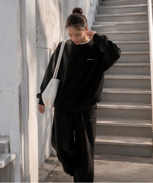 boemy(ボエミー)の「ワンポイント ロゴスウェット 上下セット(スウェット・レディース・グレー/ブラック・M/L/XL)」の8枚目の写真