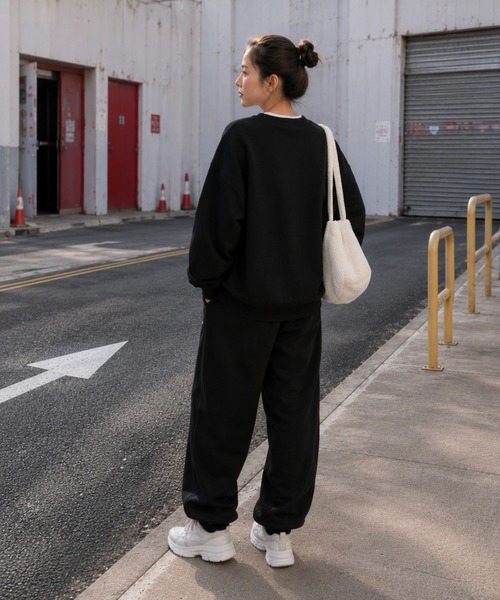 boemy(ボエミー)の「ワンポイント ロゴスウェット 上下セット(スウェット・レディース・グレー/ブラック・M/L/XL)」の12枚目の写真
