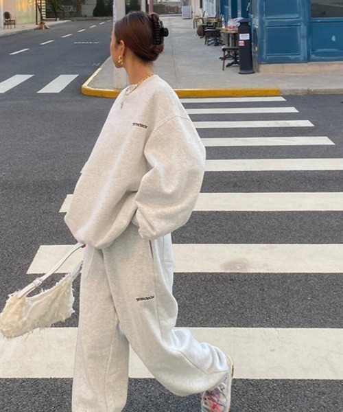boemy(ボエミー)の「ワンポイント ロゴスウェット 上下セット(スウェット・レディース・グレー/ブラック・M/L/XL)」の15枚目の写真