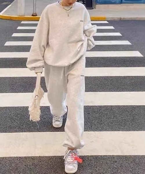 boemy(ボエミー)の「ワンポイント ロゴスウェット 上下セット(スウェット・レディース・グレー/ブラック・M/L/XL)」の16枚目の写真