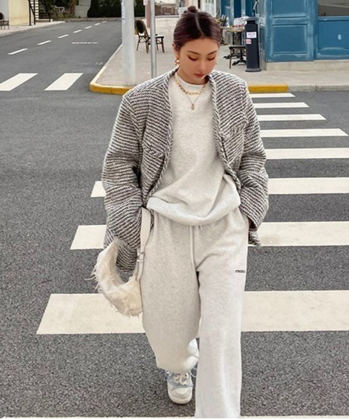 boemy(ボエミー)の「ワンポイント ロゴスウェット 上下セット(スウェット・レディース・グレー/ブラック・M/L/XL)」の17枚目の写真
