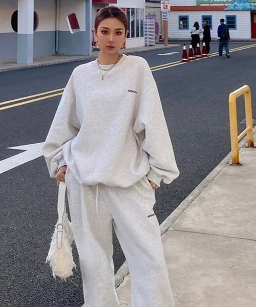 boemy(ボエミー)の「ワンポイント ロゴスウェット 上下セット(スウェット・レディース・グレー/ブラック・M/L/XL)」の19枚目の写真