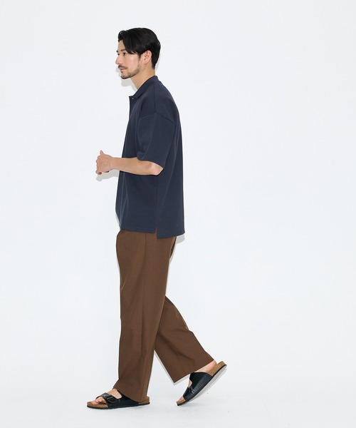 coca(coca)(コカ)の「鹿の子ポンチワイドポロシャツ(ポロシャツ・メンズ・ネイビー/アイボリー・XL/M/L)」の14枚目の写真