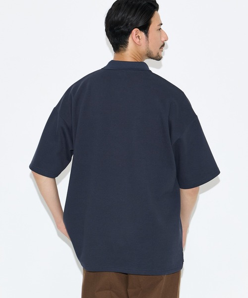 coca(coca)(コカ)の「鹿の子ポンチワイドポロシャツ(ポロシャツ・メンズ・ネイビー/アイボリー・XL/M/L)」の15枚目の写真