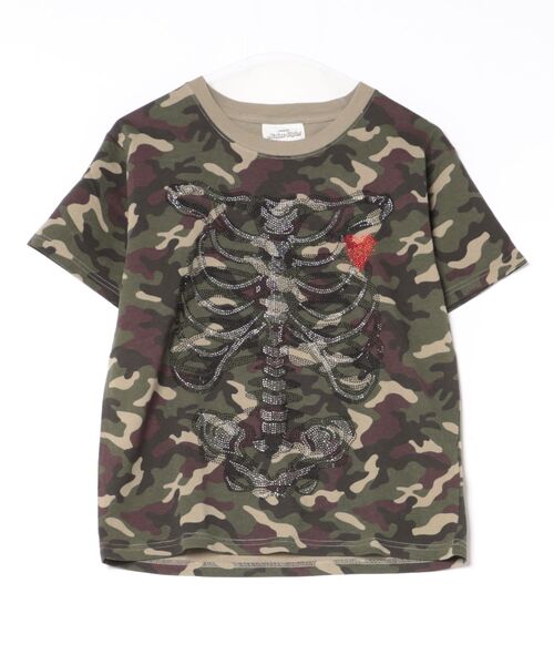 SPINNS（スピンズ）の「短丈スケルトンプリントTシャツ/ラインストーンデザイン（Tシャツ/カットソー・メンズ・ブラック/イエローゴールド/ブラック系その他・ONESIZE）」の12枚目の写真